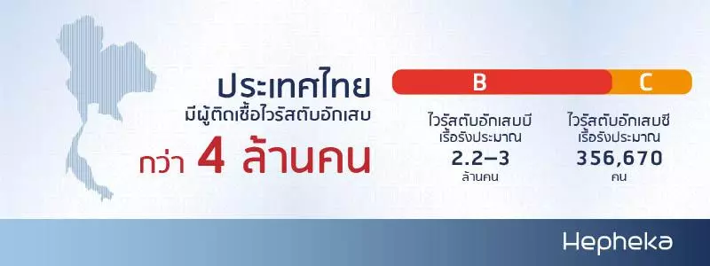 จำนวนผู้ติดเชื้อ ไวรัสตับอักเสบ ในไทย