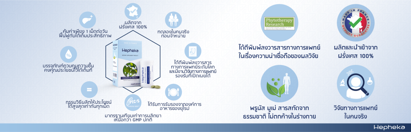 วารันตีการตีพิมของ เฮฟฟีก้า ที่รักษา ตับอักเสบ