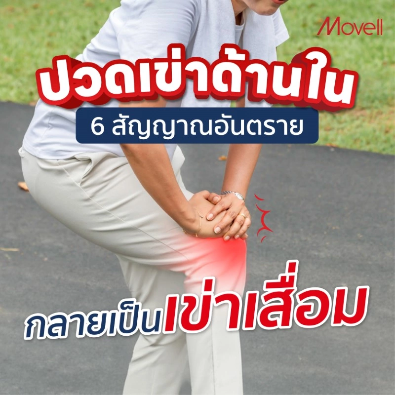 ปวดเข่าด้านใน 6 สัญญาณอันตราย ที่อาจกลายเป็นเข่าเสื่อม